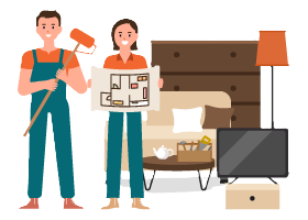 Illustration for a 10 by 10 storage unit