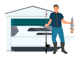 Illustration for a 10 by 30 storage unit